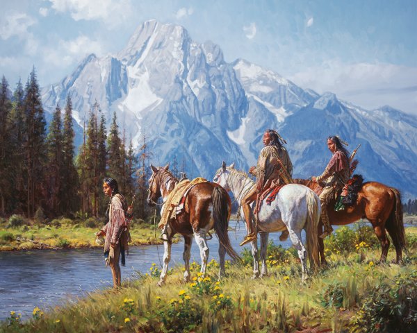 "River's Edge" Martin Grelle - Giclee on canvas  32 x 40 S/N 150