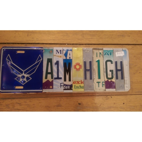 Custom License Plate - Aim High (Logo)
