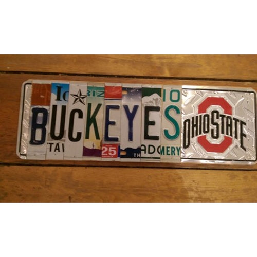 Custom License Plate - Buckeyes (Logo)