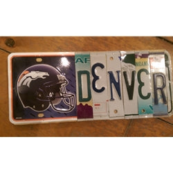 Custom License Plate - Denver Broncos - Helmet