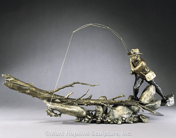 Mark Hopkins Sculpture - Downriver Run-Limited Edition Bronze- Made in USA