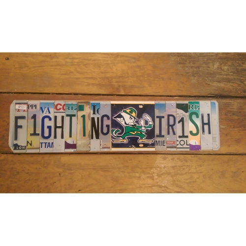 Custom License Plate - Fighting Irish (Logo)