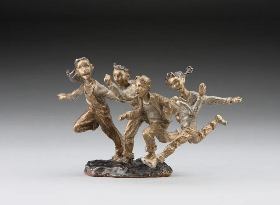 Mark Hopkins Sculpture -First One There Small-Limited Edition Bronze- Made in USA