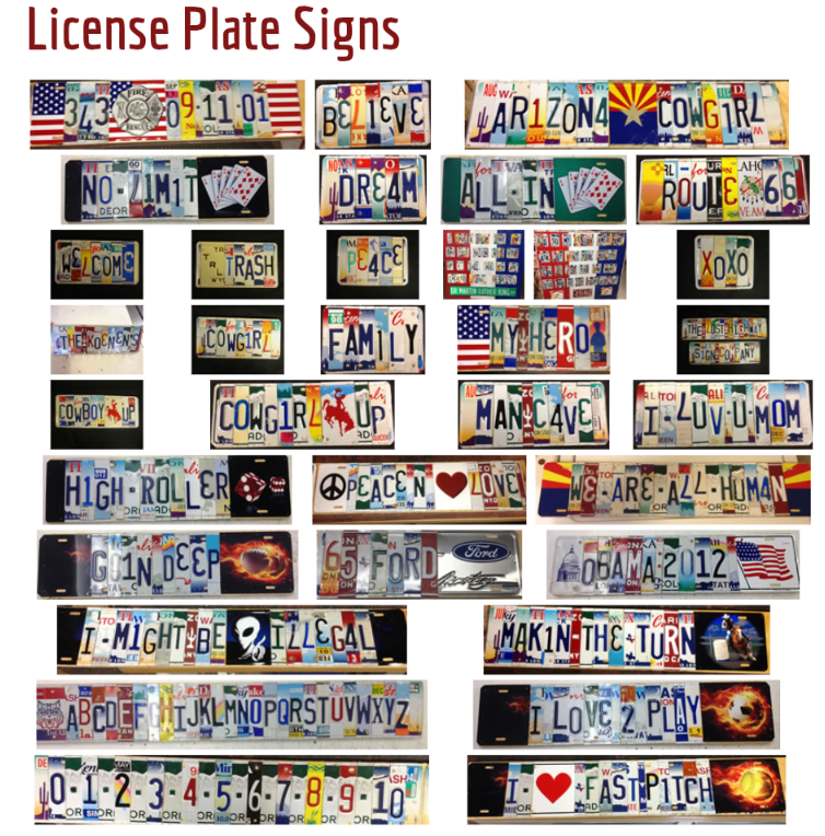 Custom License Plate - Prices & Special Order