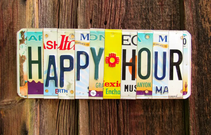 Custom License Plate - Happy Hour