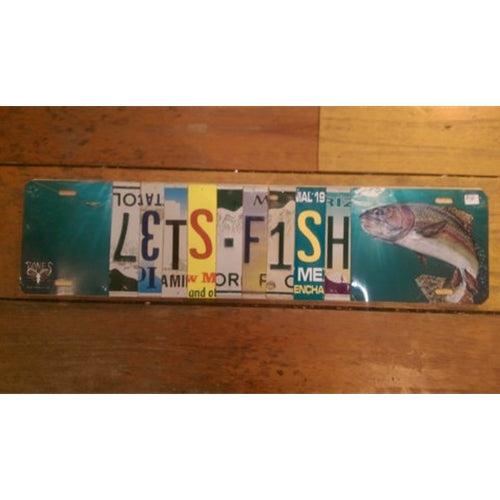 Custom License Plate - Lets Fish