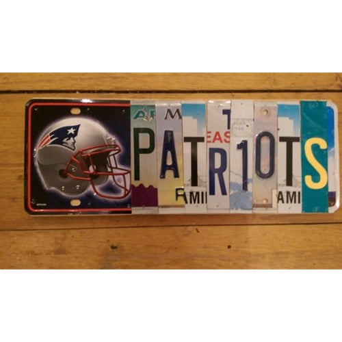 Custom License Plate - Patriots (Helmet)