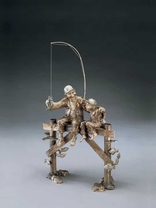 Mark Hopkins Sculpture - That's a Keeper-Limited Edition Bronze- Made in USA