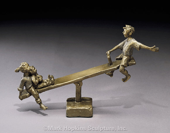 Mark Hopkins Sculpture -Up and Down-Limited Edition Bronze- Made in USA