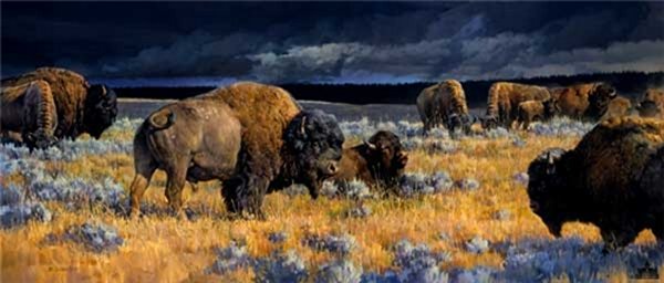 "Restless" Nancy Glazier - Giclee on canvas  26 x 60 S/N 195