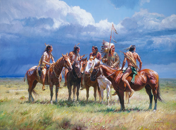 "Waiting on the Wolves" Martin Grelle - Giclee on canvas  30 x 40 S/N 150