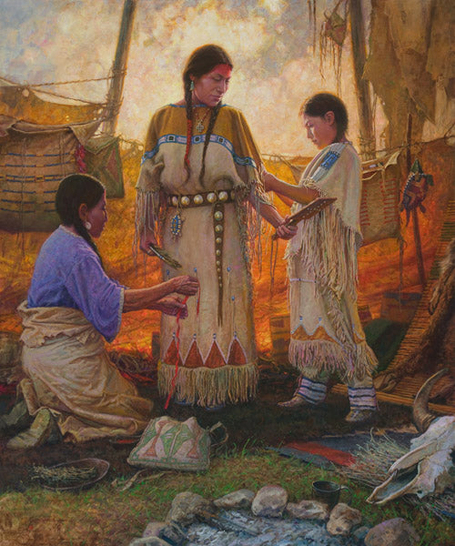 "Wedding Preparations" Martin Grelle - Giclee on canvas  24 x 20 S/N 150