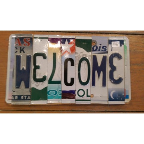 Custom License Plate - Welcome